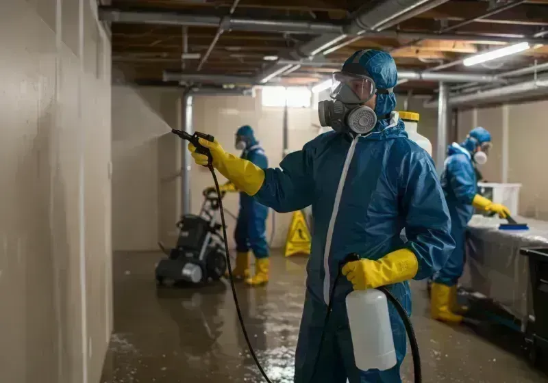 Basement Sanitization and Antimicrobial Treatment process in Normal, IL