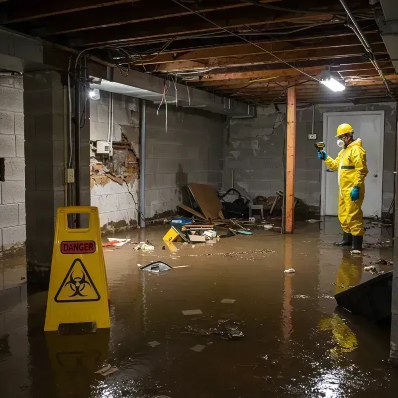 Flooded Basement Electrical Hazard in Normal, IL Property